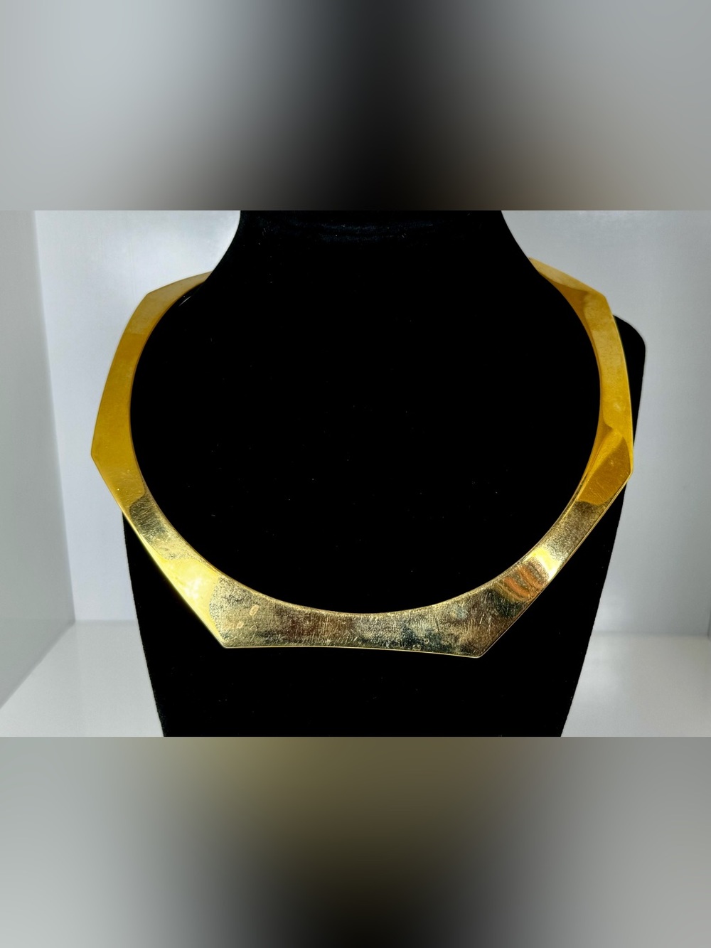 Signed J. Crew Gold-tone Angular Collar Necklace #1757